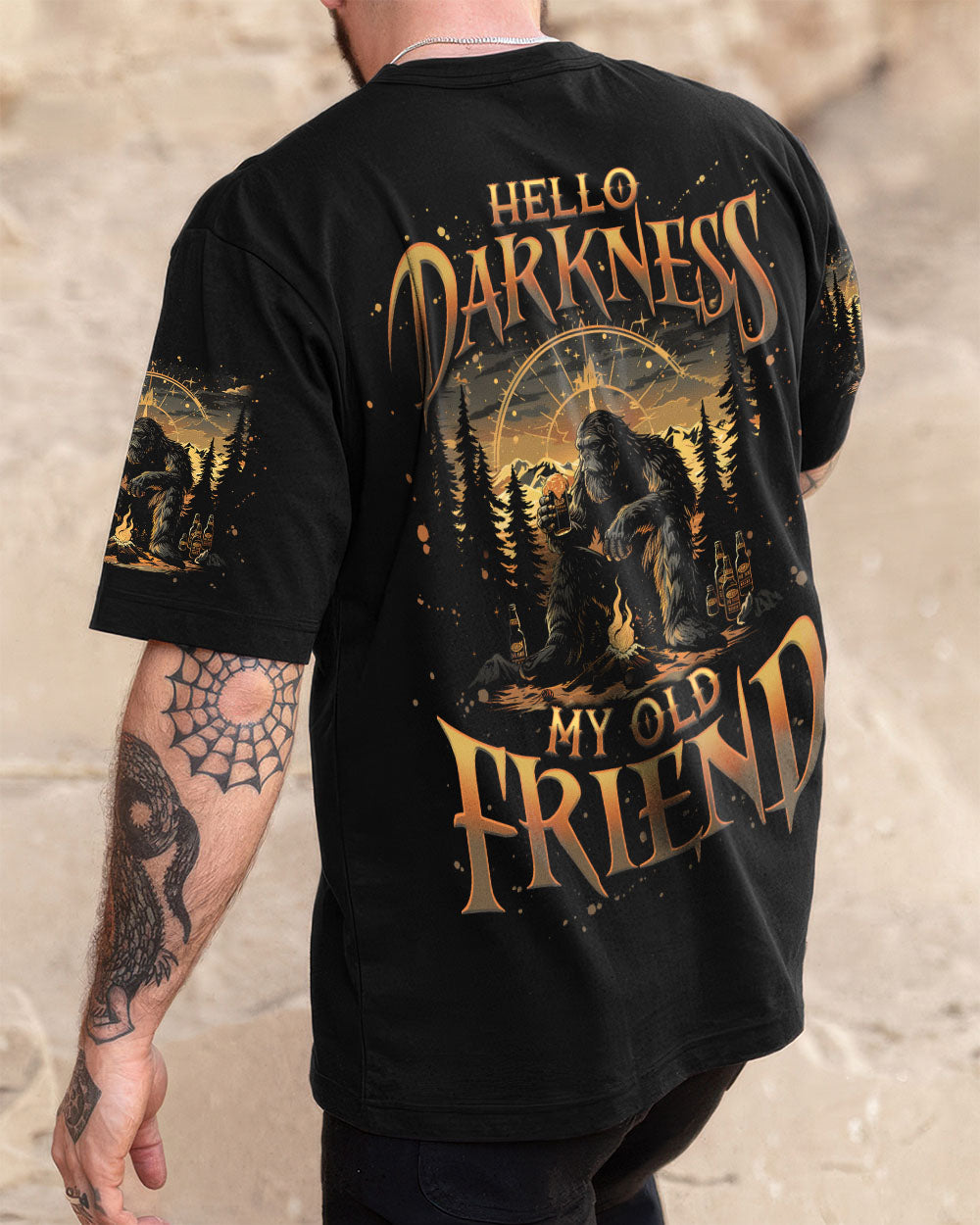 HELLO DARKNESS MY OLD FRIEND BIGFOOT ALL OVER PRINT - TLNO1510251