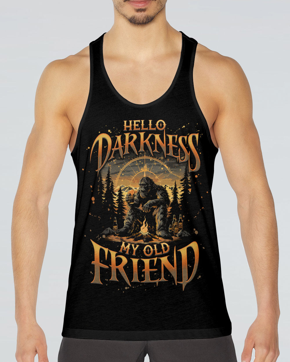 HELLO DARKNESS MY OLD FRIEND BIGFOOT ALL OVER PRINT - TLNO1510251