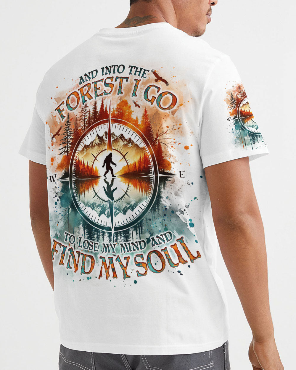 AND INTO THE FOREST I GO BIGFOOT ALL OVER PRINT - TLNO1701251
