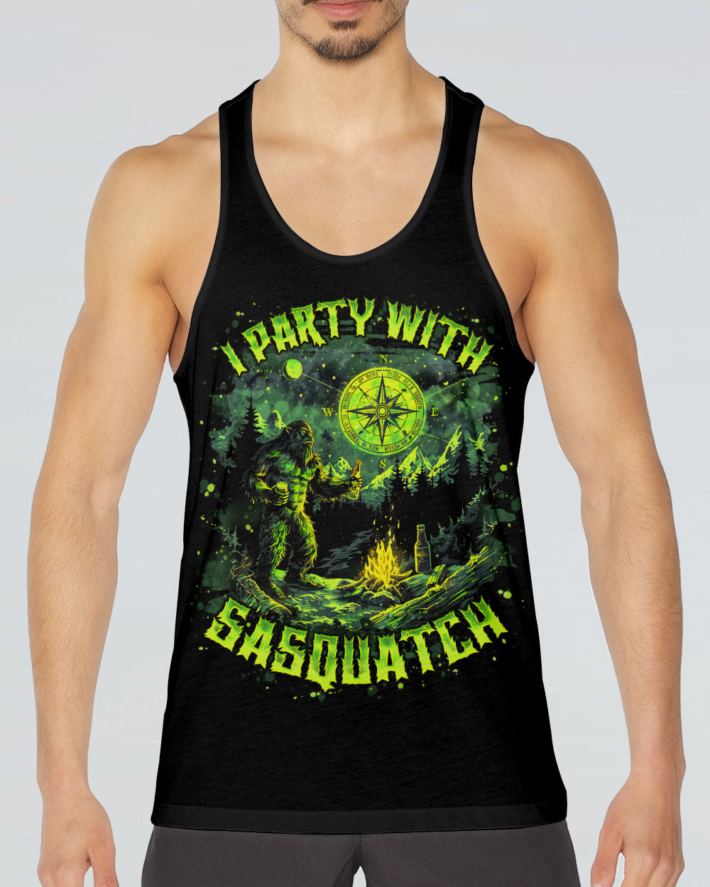 I PARTY WITH SASQUATCH BIGFOOT ALL OVER PRINT - TLNO2002252