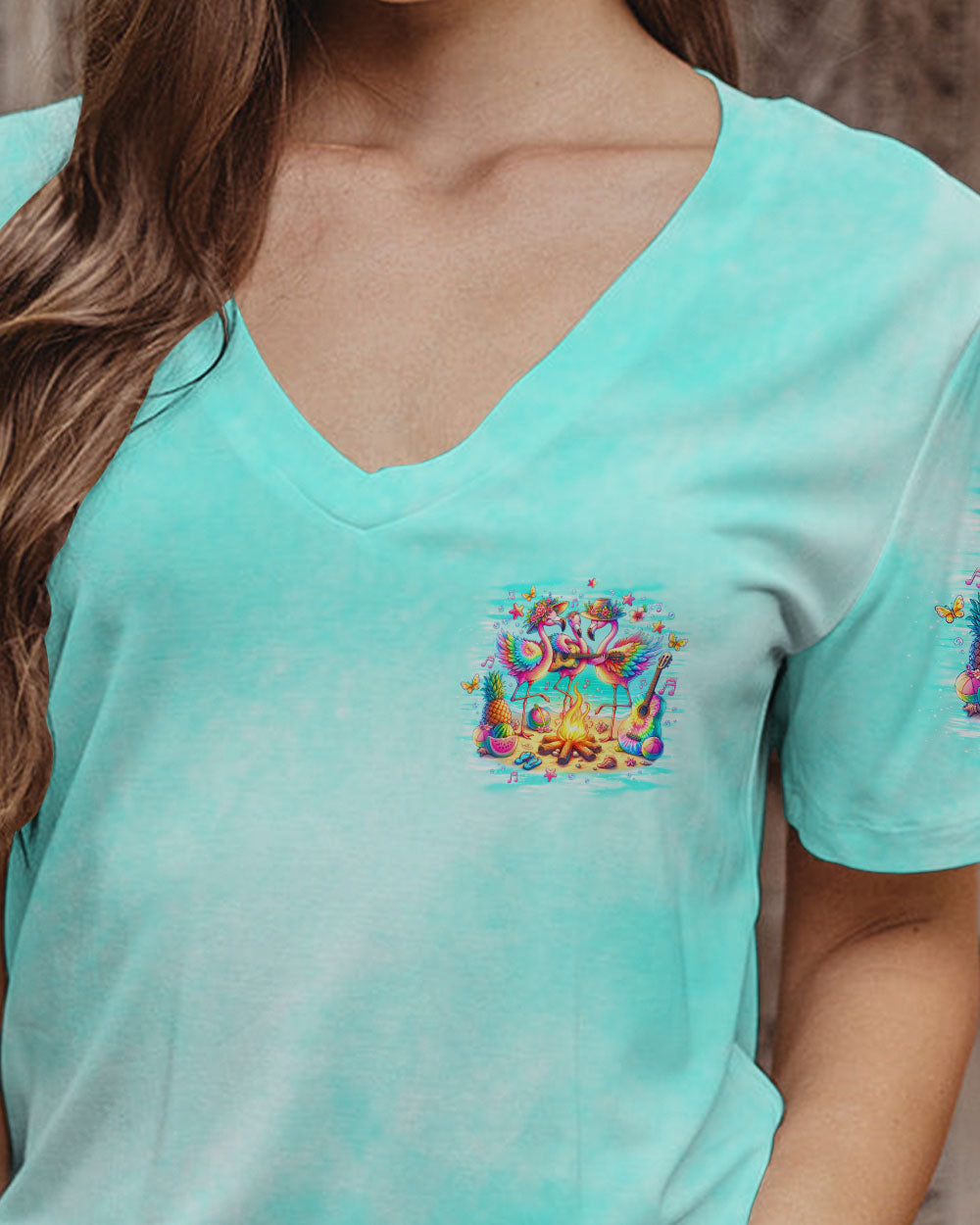 MAKING MEMORIES ONE CAMPFIRE AT A TIME FLAMINGO ALL OVER PRINT - TLNO2006243