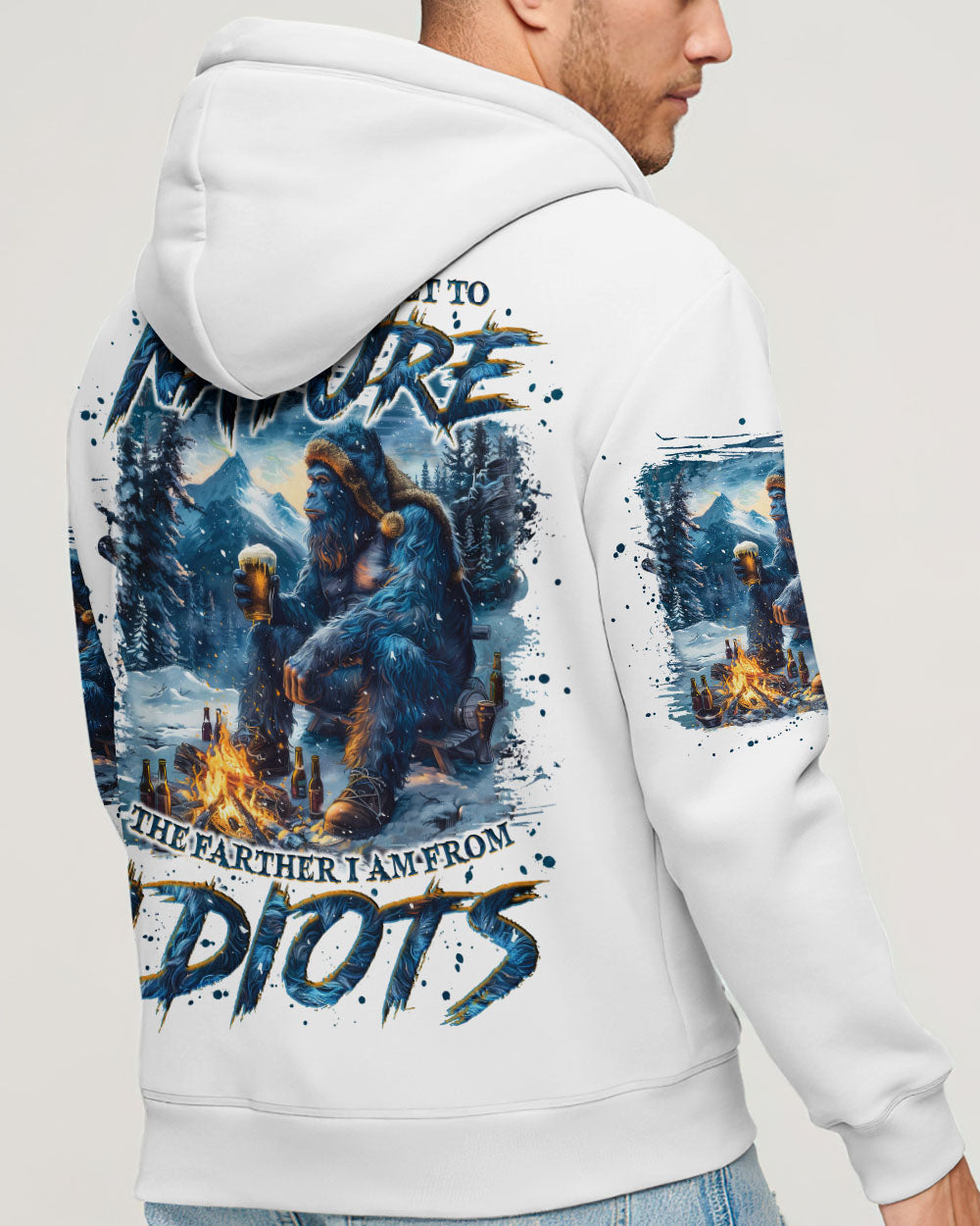 THE CLOSER I GET TO NATURE BIGFOOT ALL OVER PRINT - TLNO2210241