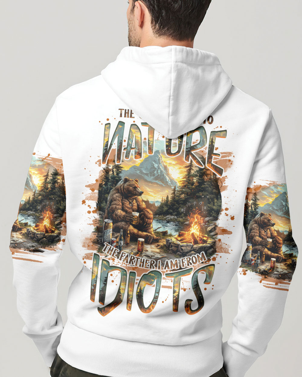 THE CLOSER I GET TO NATURE BEAR ALL OVER PRINT - TLNO2307242