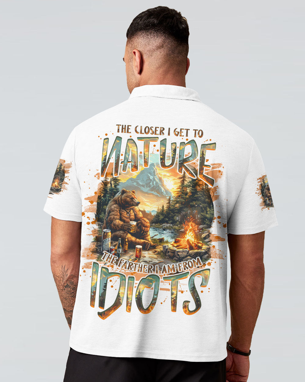 THE CLOSER I GET TO NATURE BEAR ALL OVER PRINT - TLNO2307242