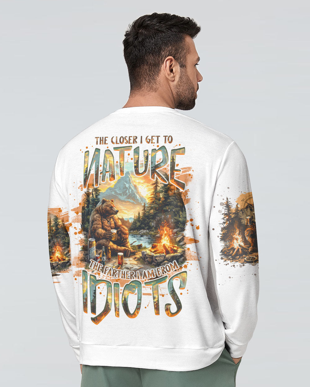 THE CLOSER I GET TO NATURE BEAR ALL OVER PRINT - TLNO2307242