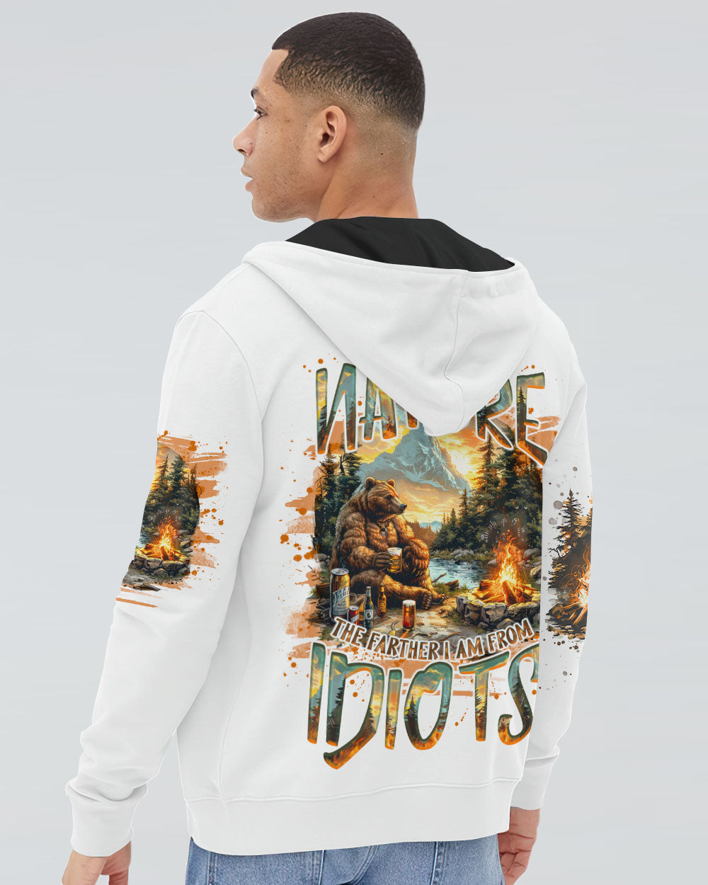 THE CLOSER I GET TO NATURE BEAR ALL OVER PRINT - TLNO2307242