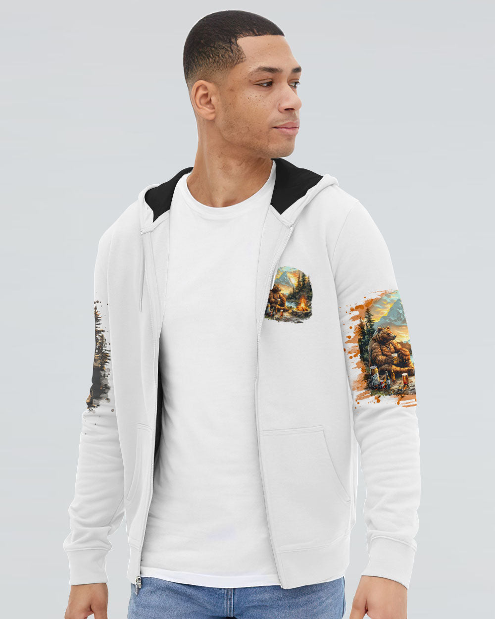 THE CLOSER I GET TO NATURE BEAR ALL OVER PRINT - TLNO2307242