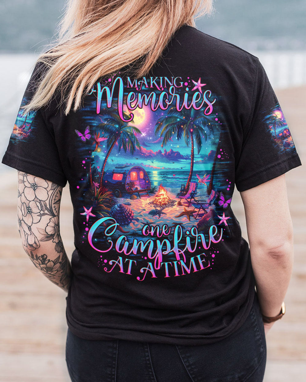 MAKING MEMORIES ONE CAMPFIRE AT A TIME BEACH ALL OVER PRINT - TLNO2404244