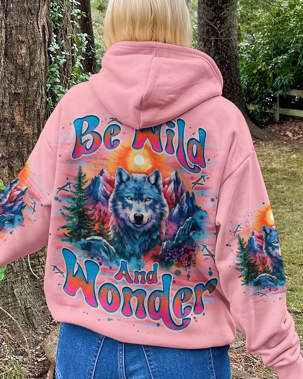 BE WILD AND WONDER WOLF ALL OVER PRINT - TLNO2503251