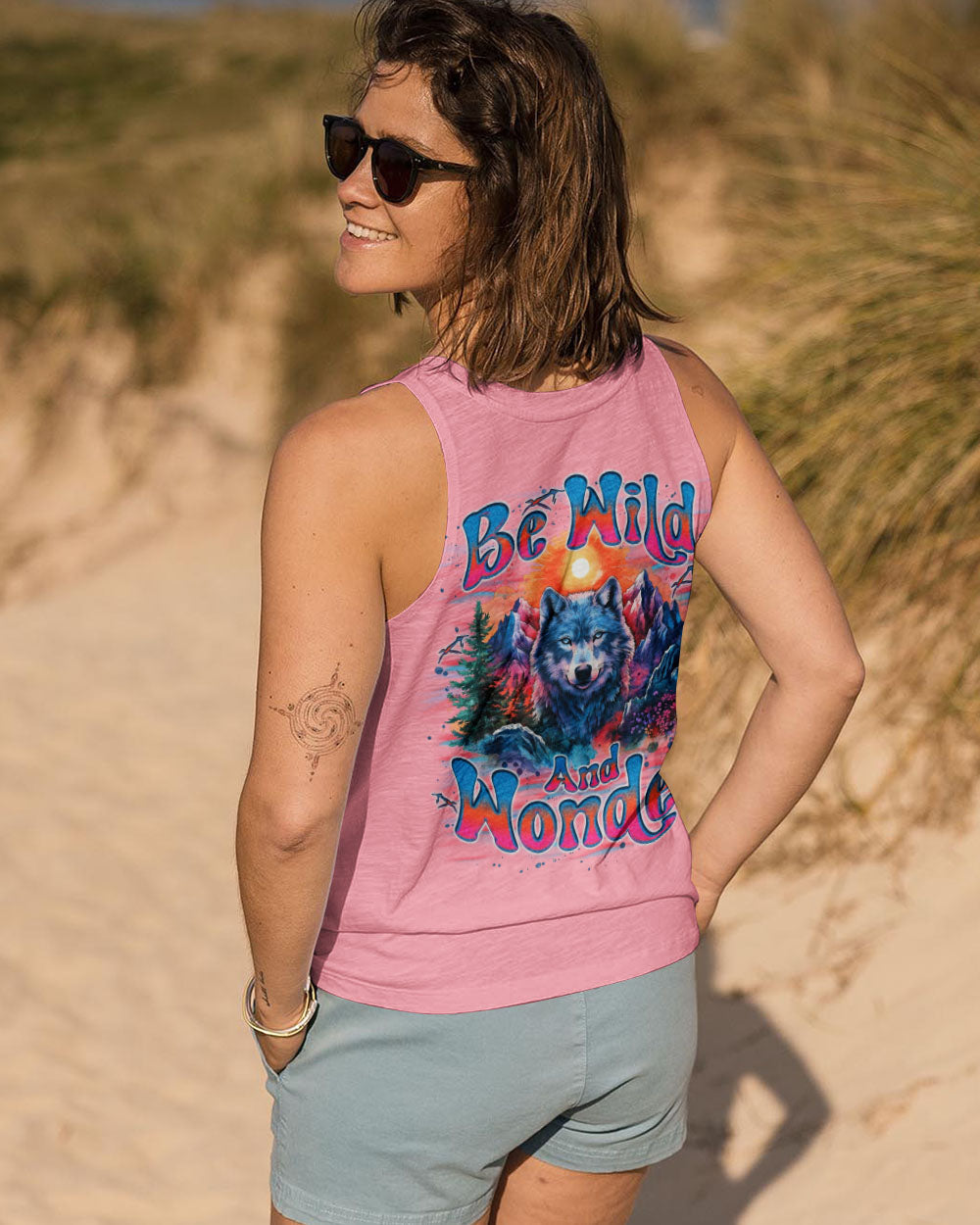 BE WILD AND WONDER WOLF ALL OVER PRINT - TLNO2503251