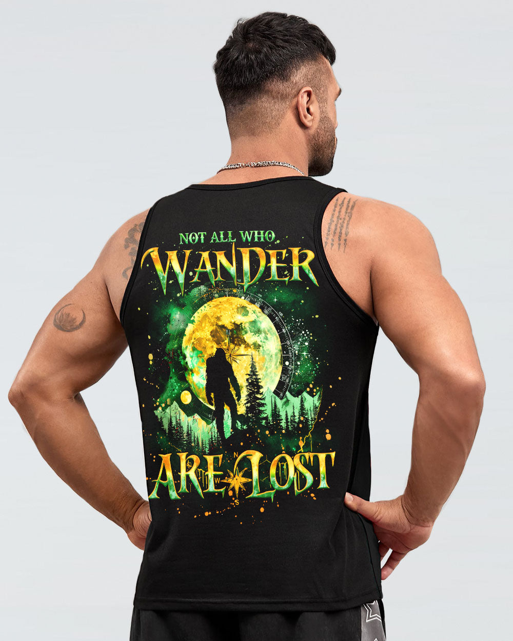 NOT ALL WHO WANDER ARE LOST BIGFOOT COMPASS ALL OVER PRINT - TLNO2709241
