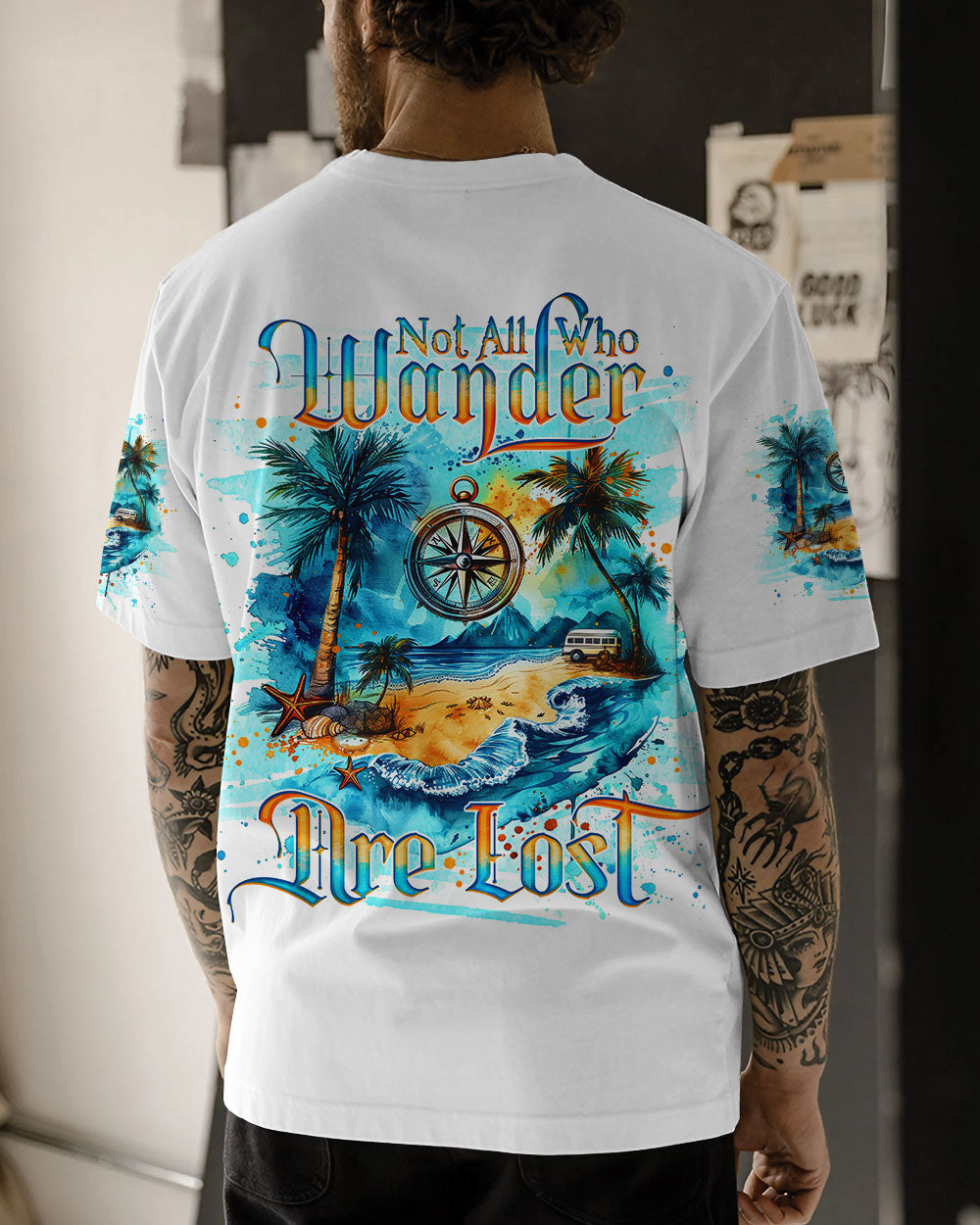 NOT ALL WHO WANDER ARE LOST COMPASS ALL OVER PRINT - TLNO3007243