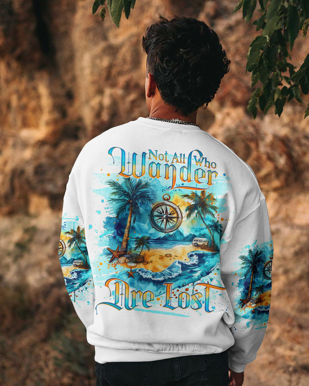 NOT ALL WHO WANDER ARE LOST COMPASS ALL OVER PRINT - TLNO3007243