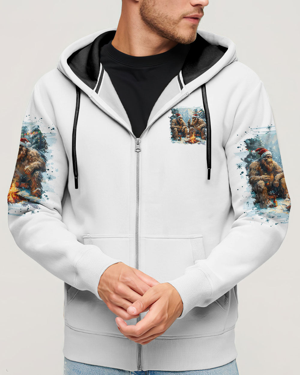 MAKING MEMORIES ONE CAMPFIRE AT A TIME BIGFOOT CHRISTMAS ALL OVER PRINT - TLNO3110244