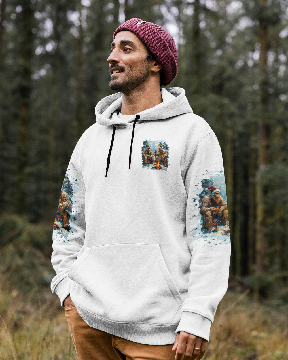 MAKING MEMORIES ONE CAMPFIRE AT A TIME BIGFOOT CHRISTMAS ALL OVER PRINT - TLNO3110244