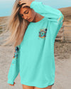 SMELL THE SEA FEEL THE BREEZE COMPASS ALL OVER PRINT - TLNT0204251