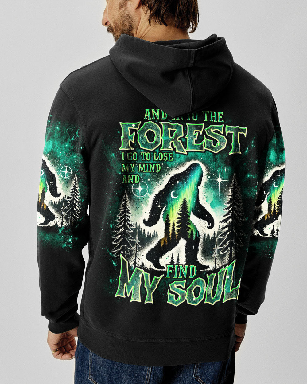 AND INTO THE FOREST I GO BIGFOOT ALL OVER PRINT - TLNT0211241