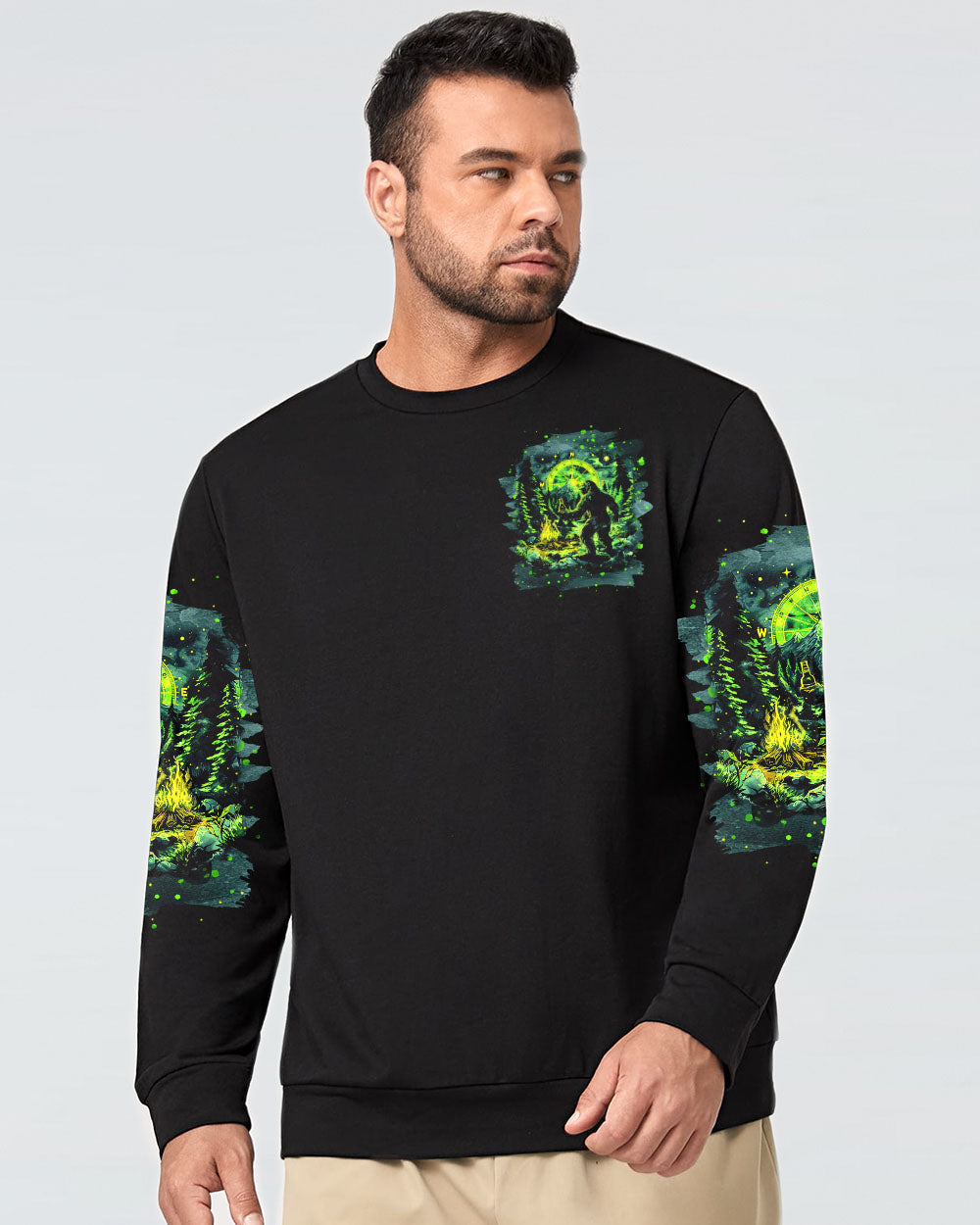 I PARTY WITH SASQUATCH BIGFOOT ALL OVER PRINT - TLNT0303251