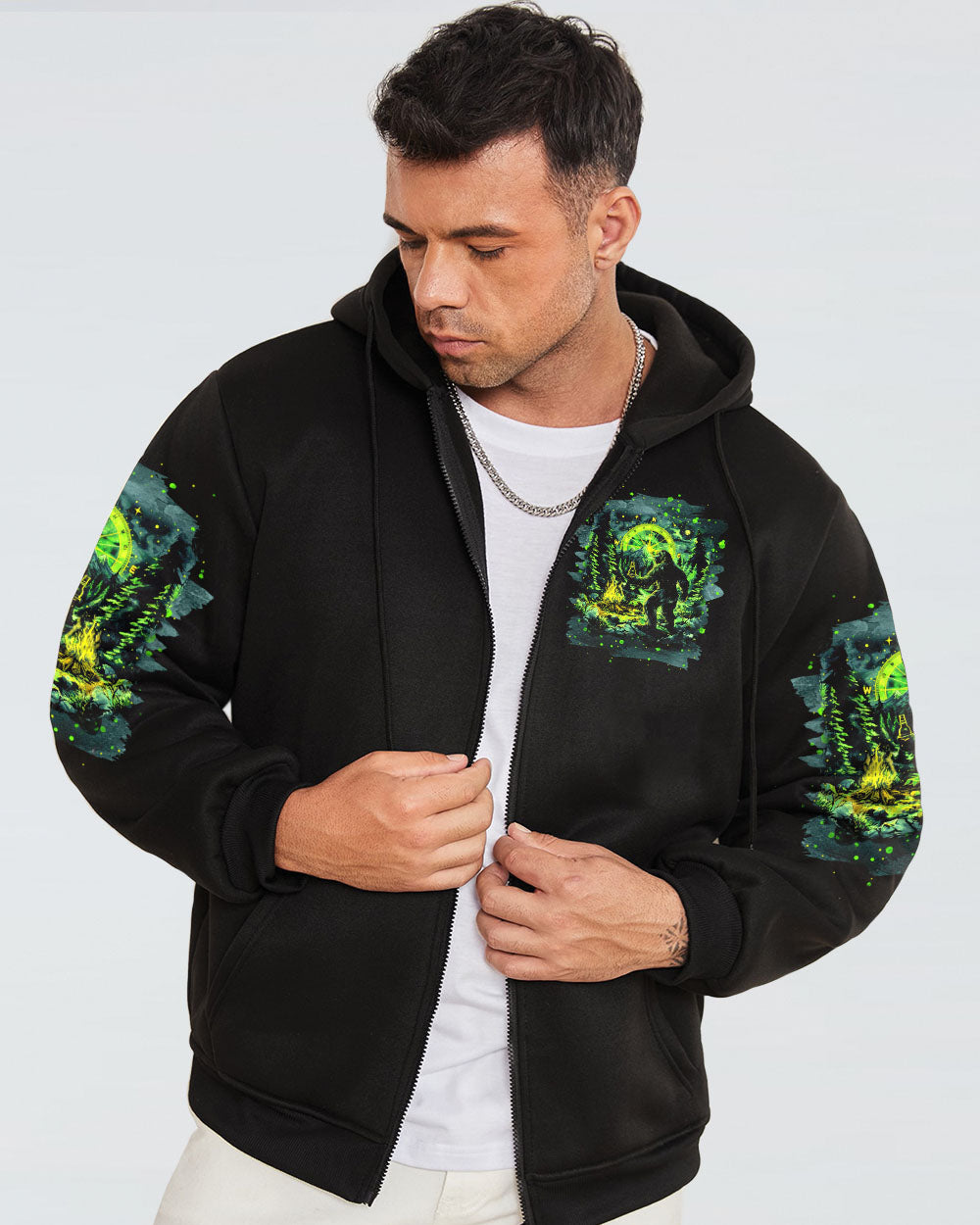I PARTY WITH SASQUATCH BIGFOOT ALL OVER PRINT - TLNT0303251