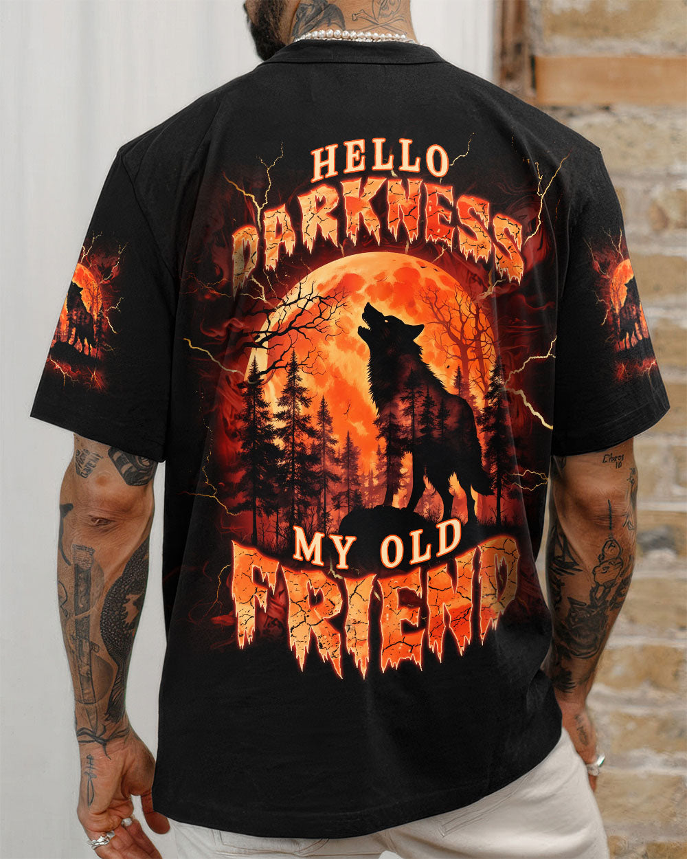 HELLO DARKNESS MY OLD FRIEND WOLF ALL OVER PRINT - TLNT0311253
