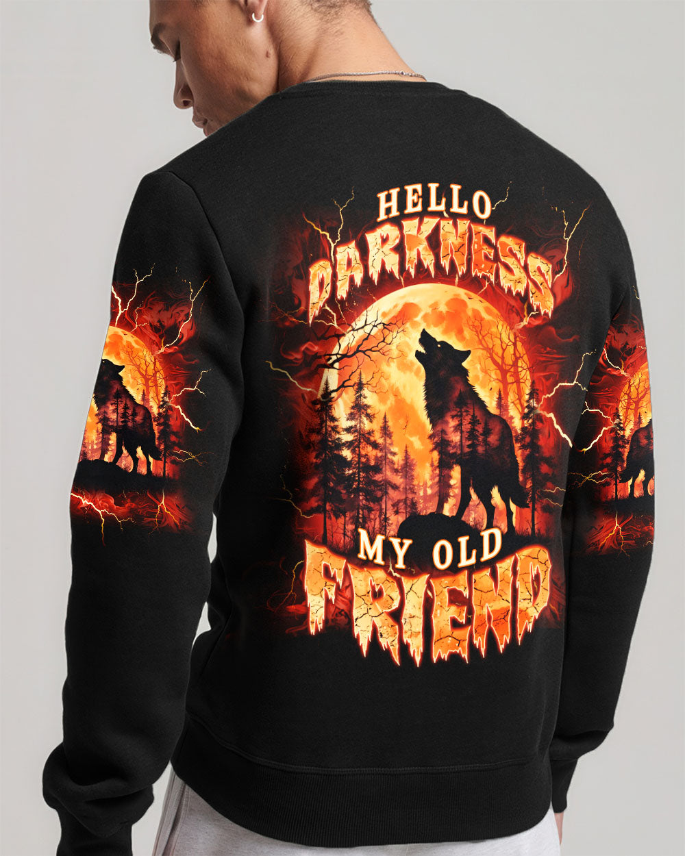 HELLO DARKNESS MY OLD FRIEND WOLF ALL OVER PRINT - TLNT0311253