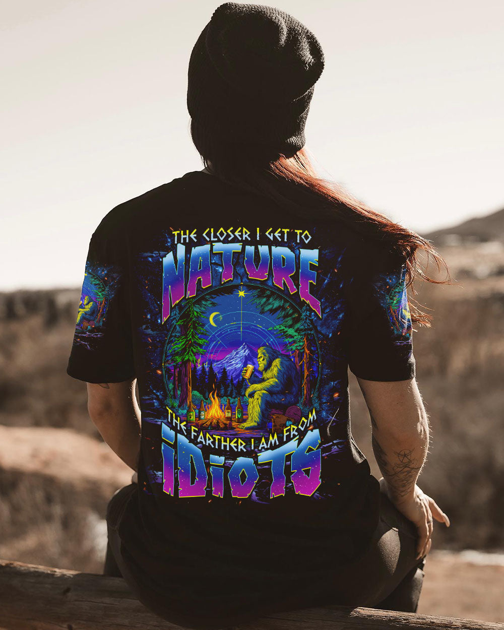 THE CLOSER I GET TO NATURE BIGFOOT ALL OVER PRINT - TLNT0409251