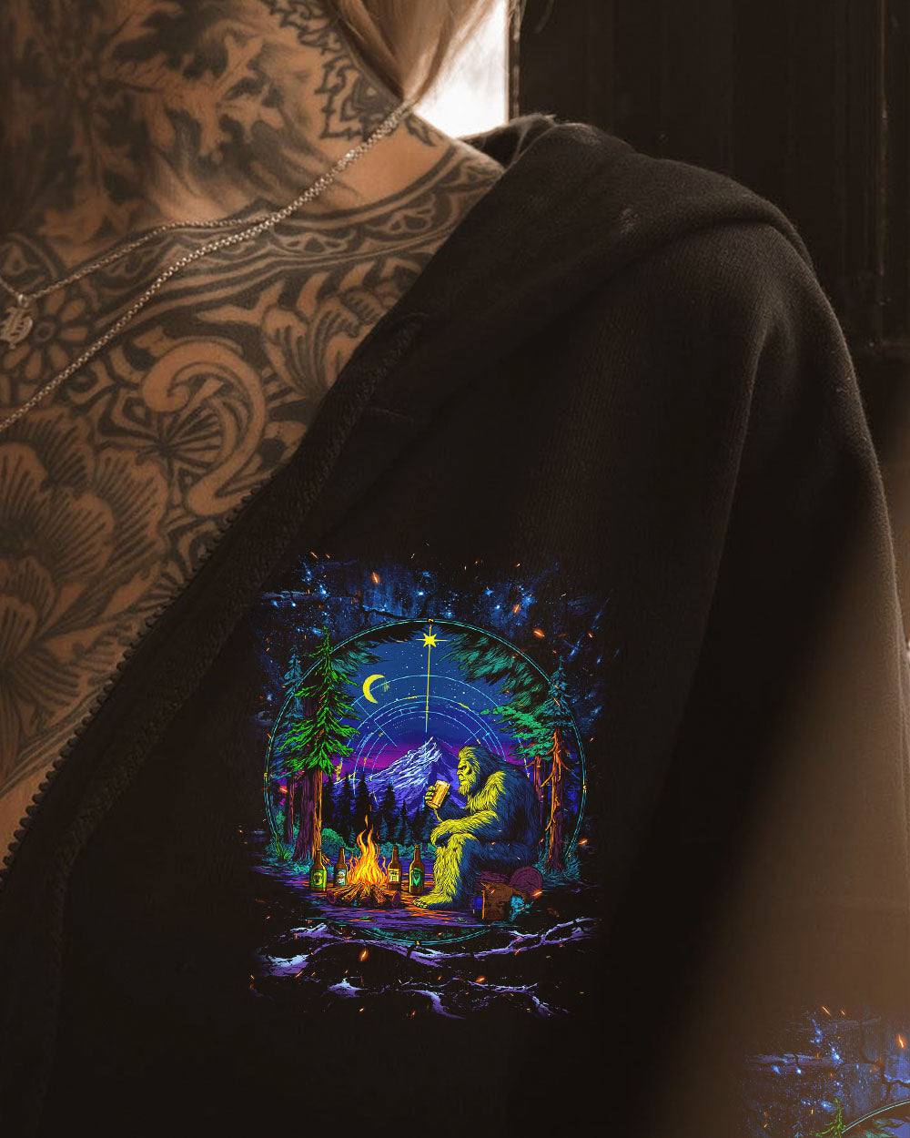 THE CLOSER I GET TO NATURE BIGFOOT ALL OVER PRINT - TLNT0409251