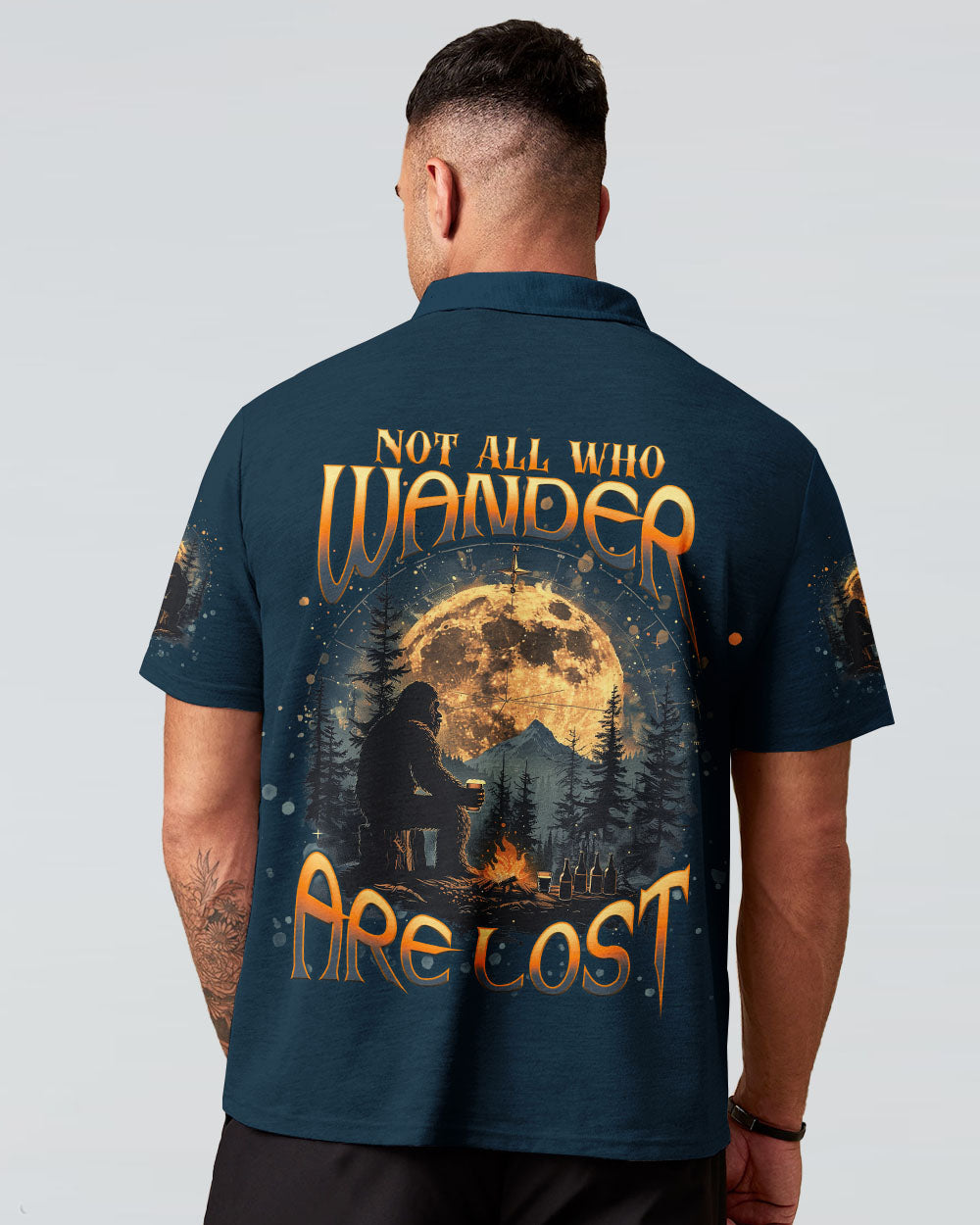 NOT ALL WHO WANDER ARE LOST BIGFOOT COMPASS ALL OVER PRINT  - TLNT0412241