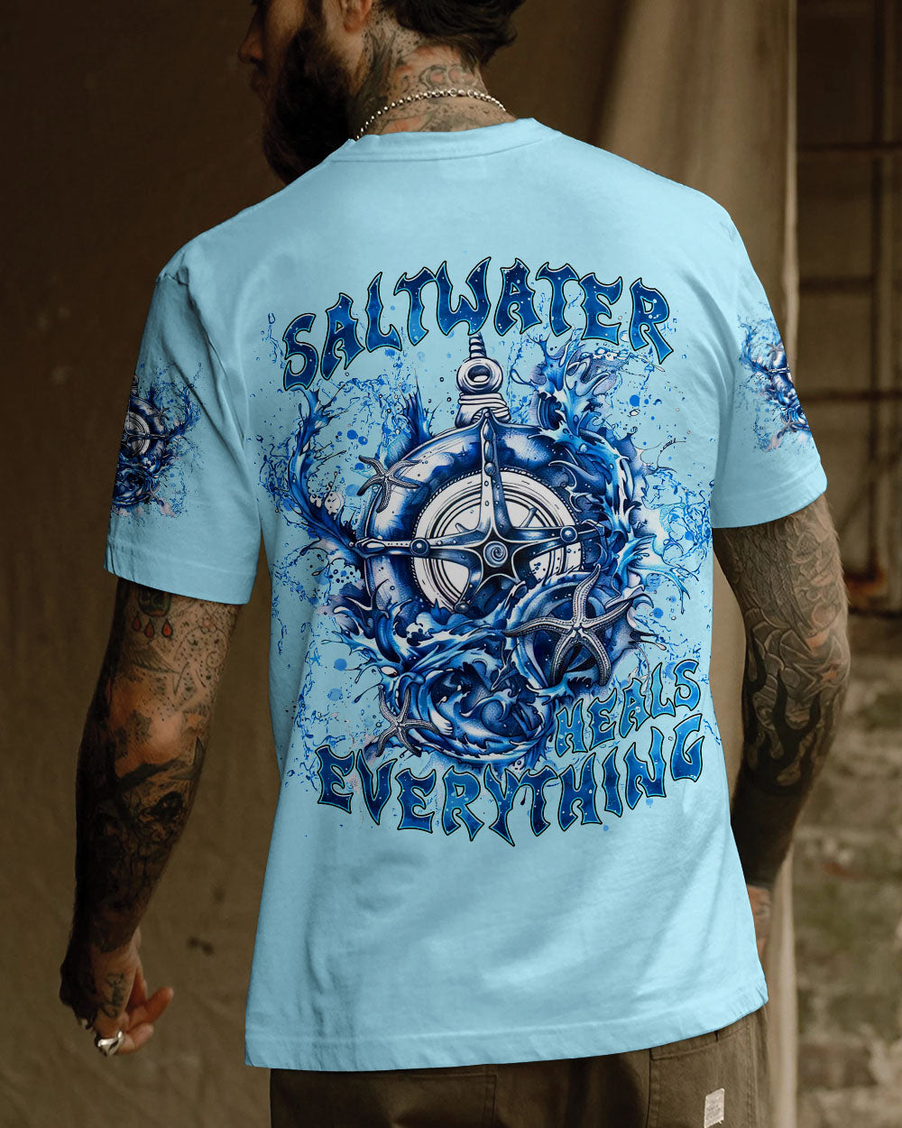 SALTWATER HEALS EVERYTHING COMPASS WAVES OCEAN ALL OVER PRINT - TLNT0503252