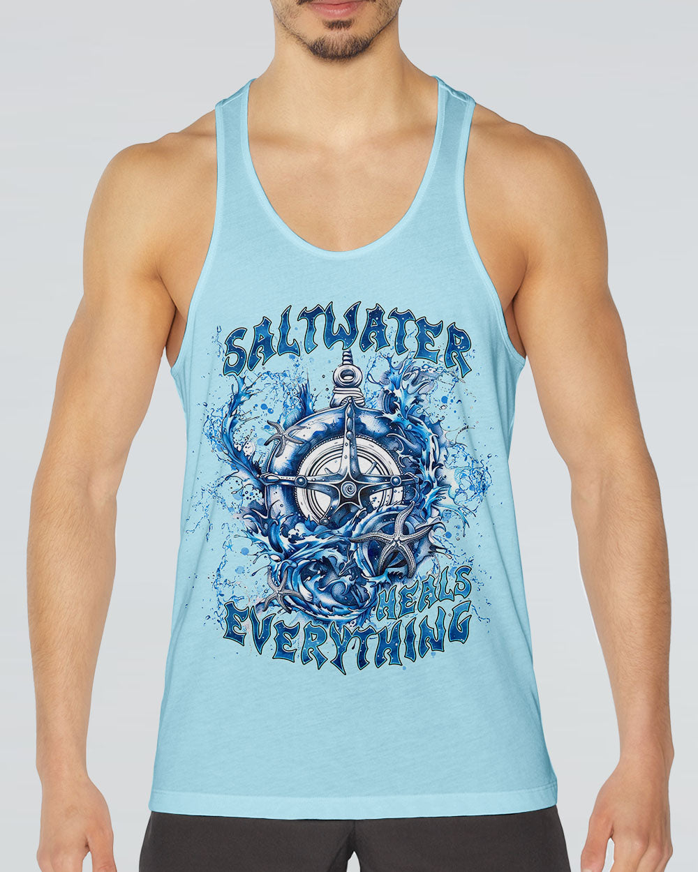 SALTWATER HEALS EVERYTHING COMPASS WAVES OCEAN ALL OVER PRINT - TLNT0503252