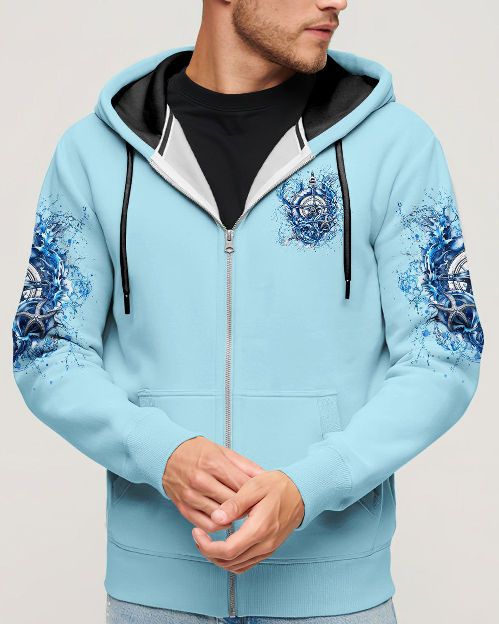 SALTWATER HEALS EVERYTHING COMPASS WAVES OCEAN ALL OVER PRINT - TLNT0503252