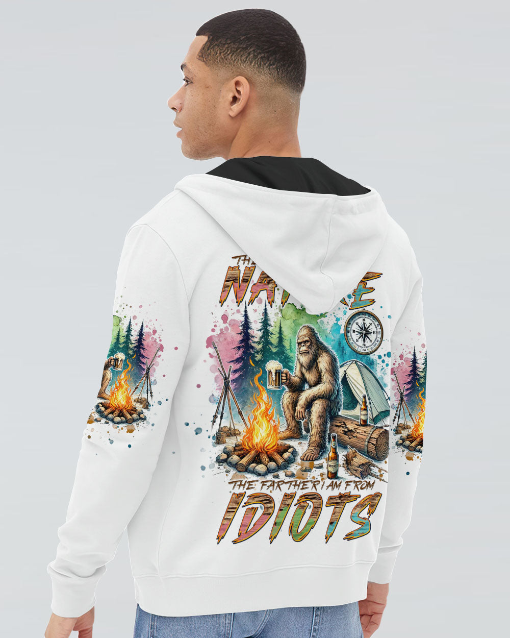 THE CLOSER I GET TO NATURE BIGFOOT ALL OVER PRINT - TLNT0508241