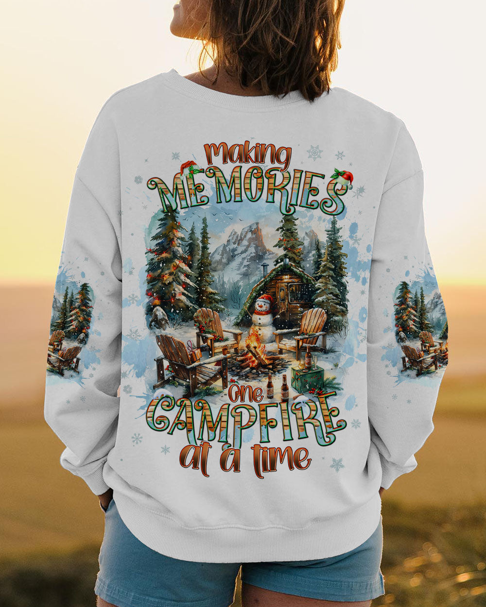 MAKING MEMORIES ONE CAMPFIRE AT A TIME  CHRISTMAS ALL OVER PRINT - TLNT0510241