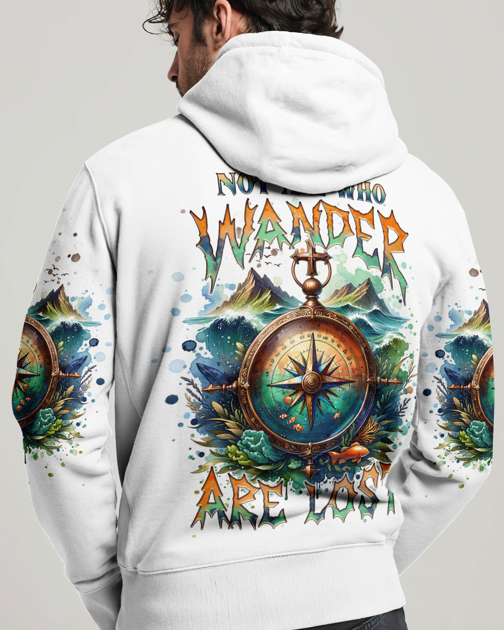 NOT ALL WHO WANDER ARE LOST COMPASS ALL OVER PRINT - TLNT0603251