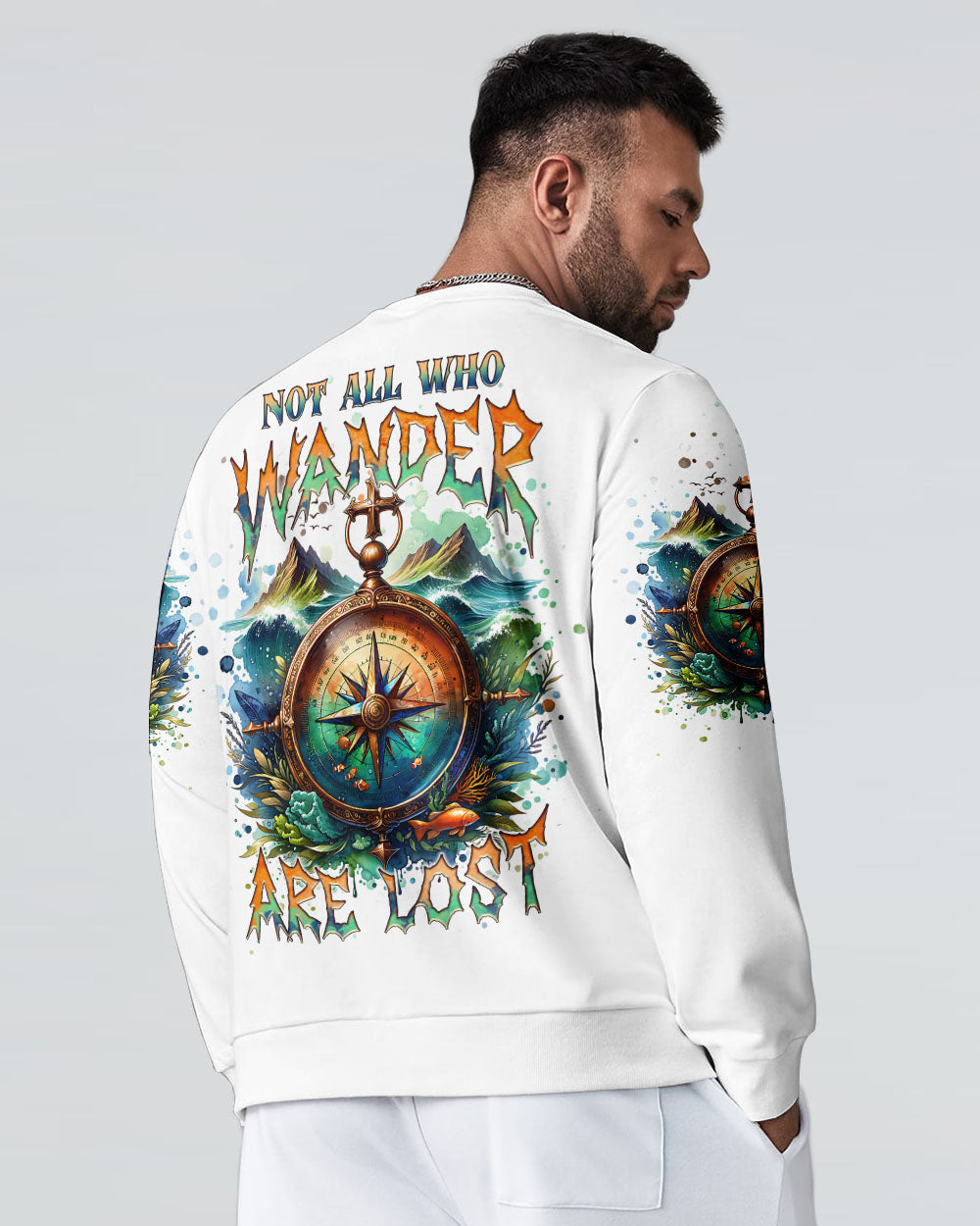 NOT ALL WHO WANDER ARE LOST COMPASS ALL OVER PRINT - TLNT0603251