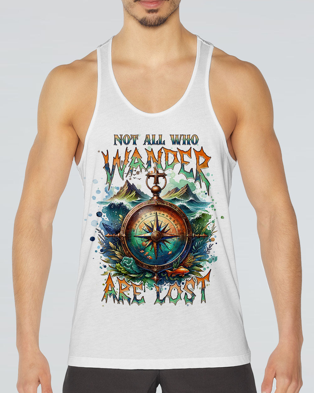 NOT ALL WHO WANDER ARE LOST COMPASS ALL OVER PRINT - TLNT0603251