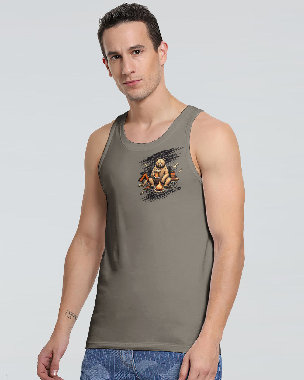 GOD IS GREAT BEER IS GOOD BEAR ALL OVER PRINT - TLNT0608251