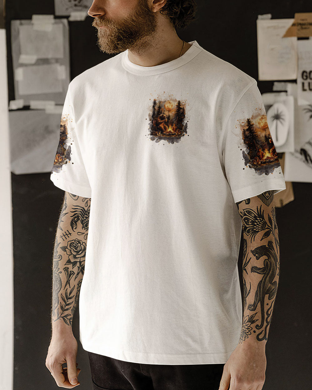 MAKING MEMORIES ONE CAMPFIRE AT A TIME BEAR ALL OVER PRINT - TLNT0609241