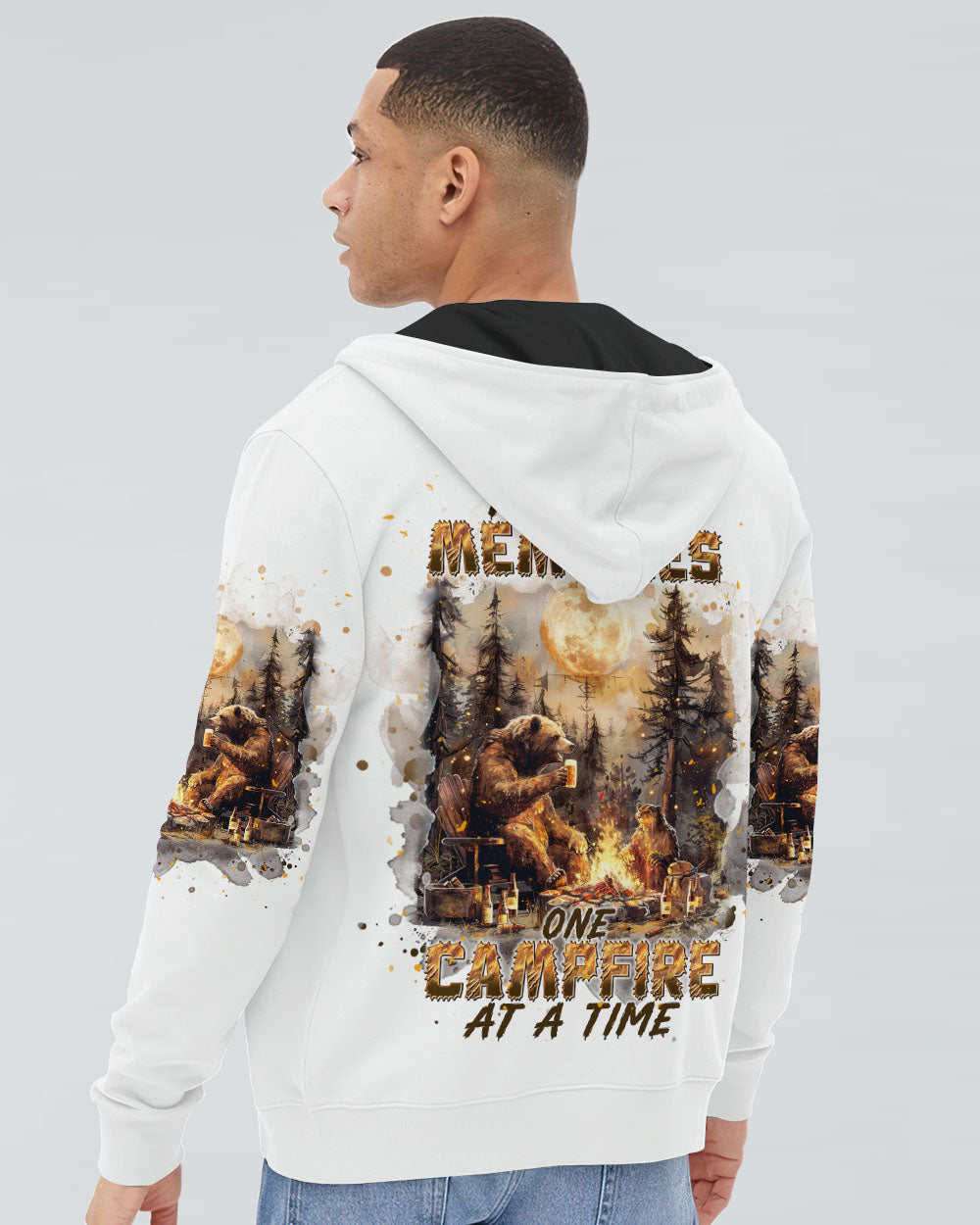 MAKING MEMORIES ONE CAMPFIRE AT A TIME BEAR ALL OVER PRINT - TLNT0609241