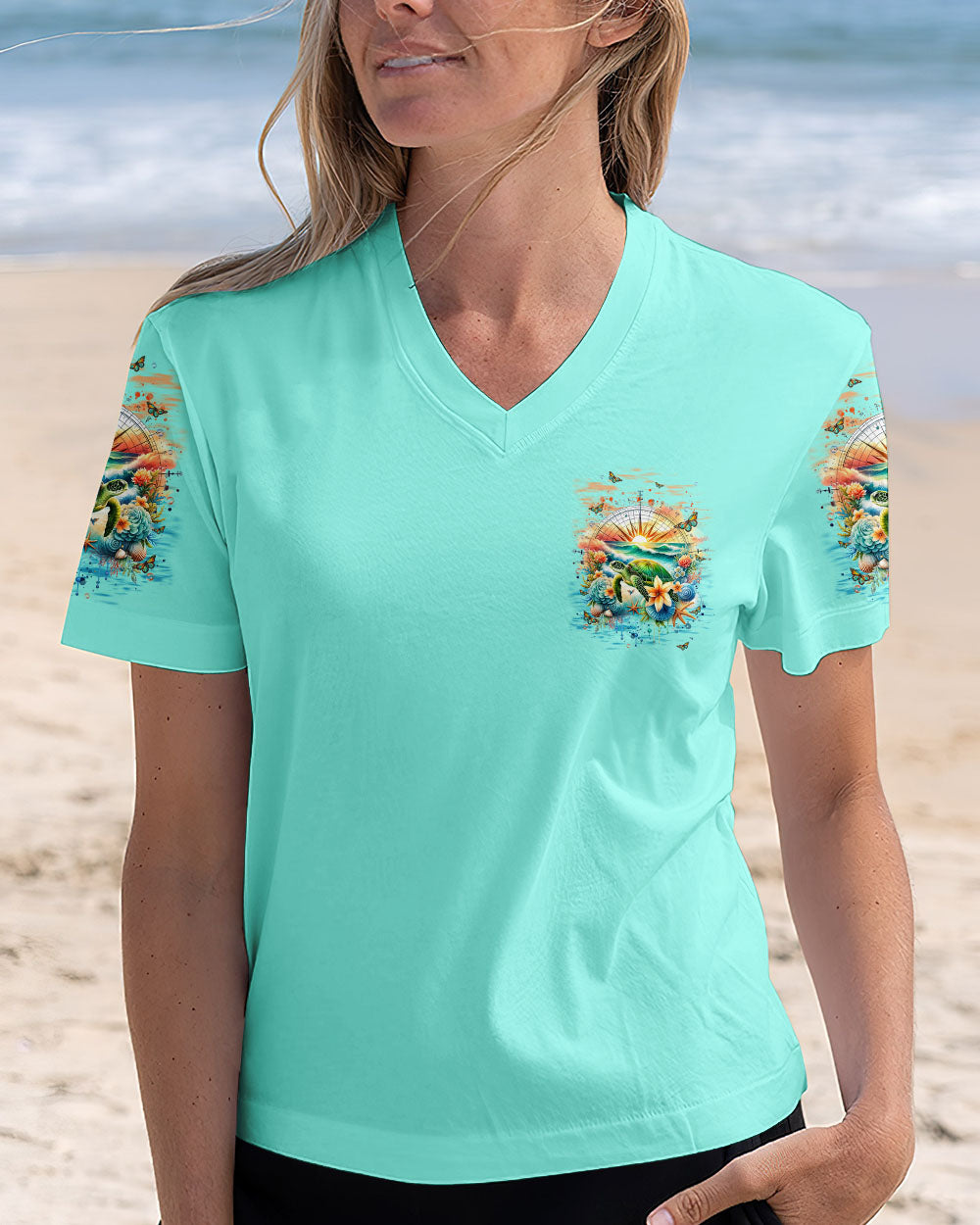 NOT ALL WHO WANDER ARE LOST TURTLE COMPASS ALL OVER PRINT - TLNT0703251