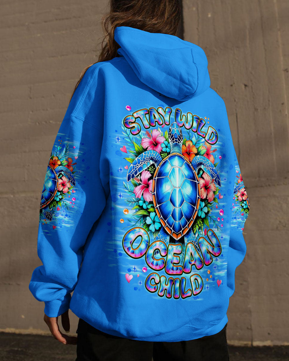 STAY WILD OCEAN CHILD TURTLE ALL OVER PRINT - TLNT0809254
