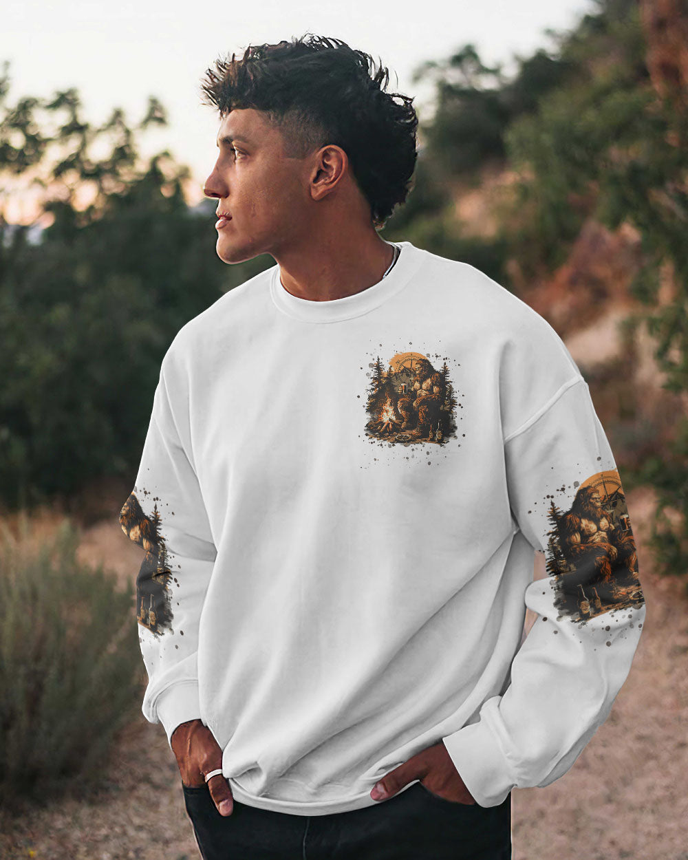 MAKING MEMORIES ONE CAMPFIRE AT A TIME BIGFOOT ALL OVER PRINT - TLNT0908241