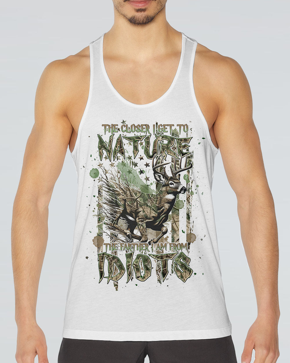 THE CLOSER I GET TO NATURE DEER HUNTING ALL OVER PRINT - TLNT0909241