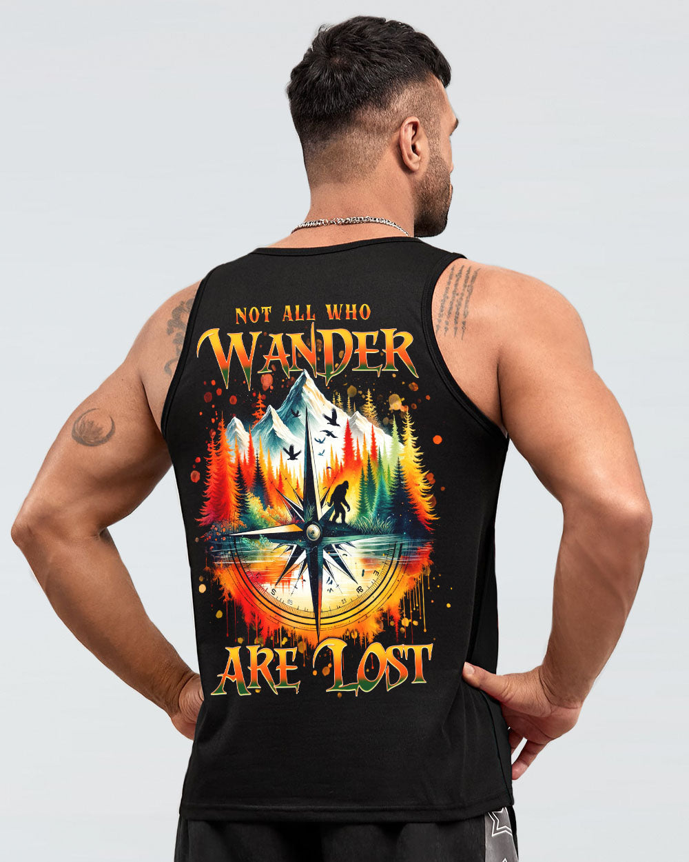 NOT ALL WHO WANDER ARE LOST COMPASS BIGFOOT ALL OVER PRINT - TLNT1001252