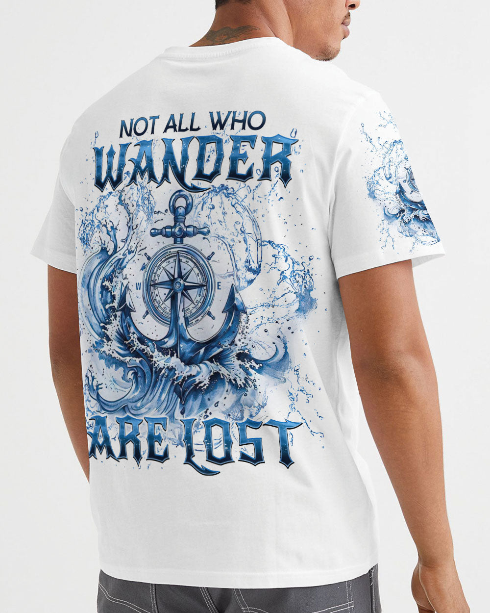 NOT ALL WHO WANDER ARE LOST ANCHOR COMPASS ALL OVER PRINT - TLNT1002254
