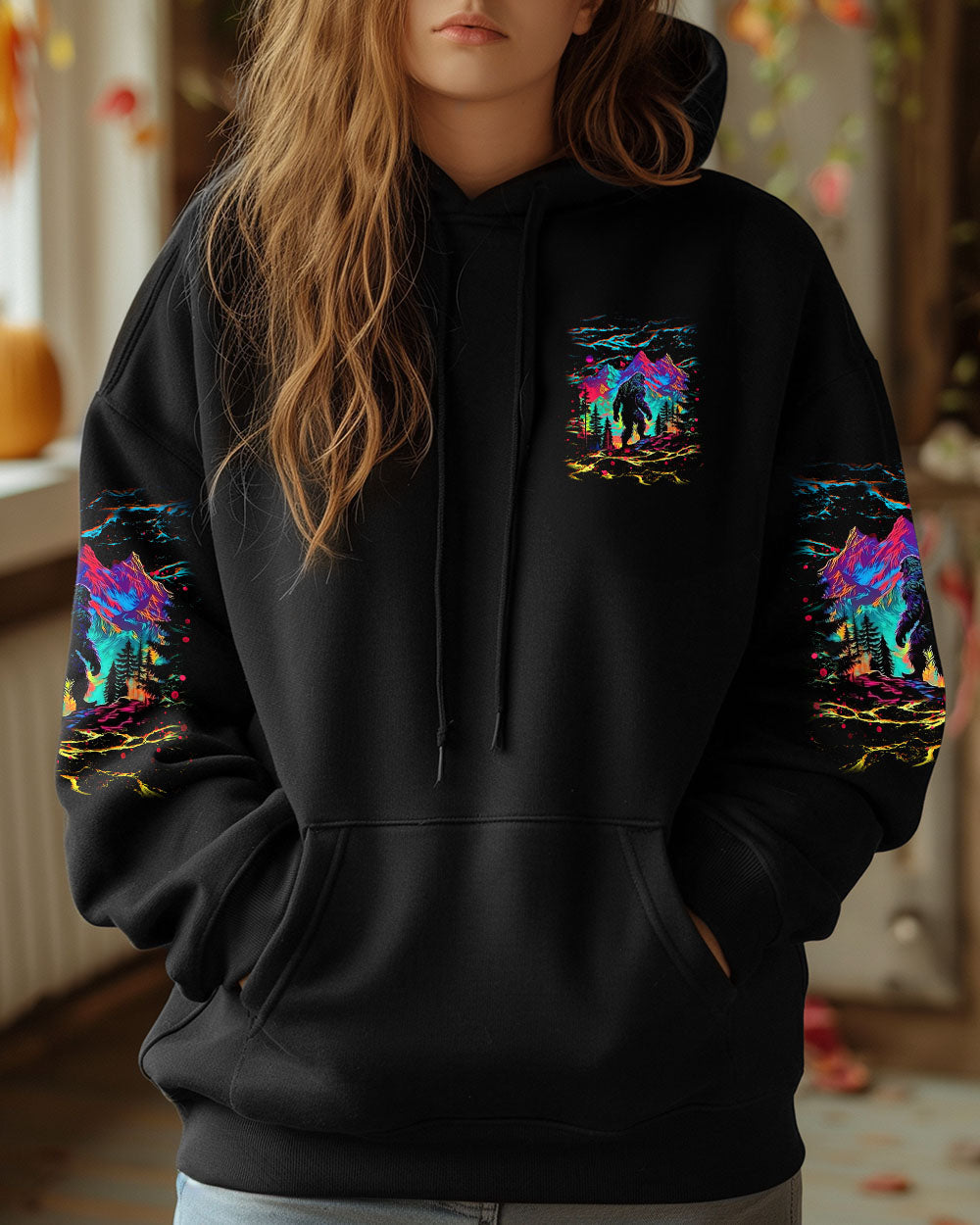  THE CLOSER I GET TO NATURE COLORFUL BIGFOOT ALL OVER PRINT - TLNT1211244