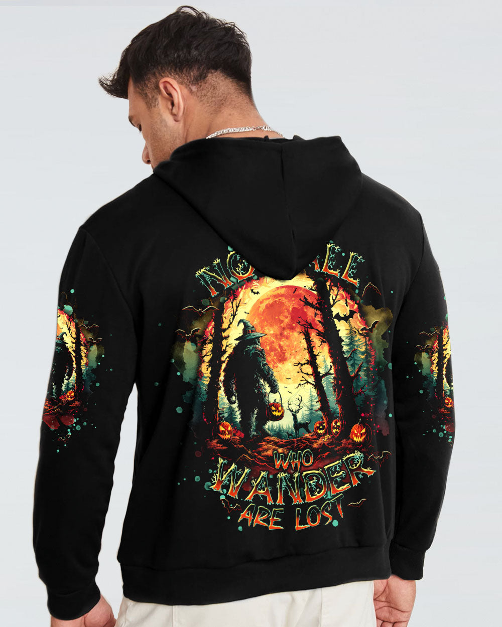 NOT ALL WHO WANDER ARE LOST BIGFOOT HALLOWEEN ALL OVER PRINT - TLNT1309241