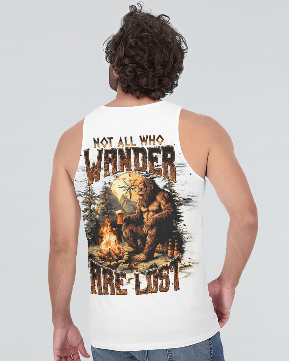 NOT ALL WHO WANDER ARE LOST BIGFOOT COMPASS ALL OVER PRINT - TLNT1410241