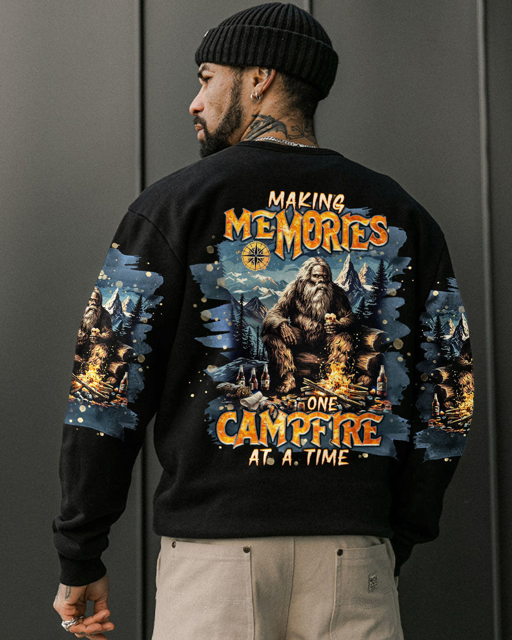 MAKING MEMORIES ONE CAMPFIRE AT A TIME BIGFOOT ALL OVER PRINT - TLNT1505251