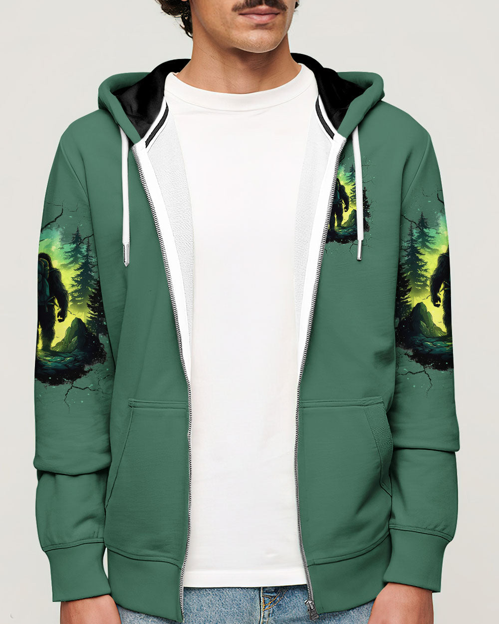 AND INTO THE FOREST I GO BIGFOOT ALL OVER PRINT - TLNT1911252